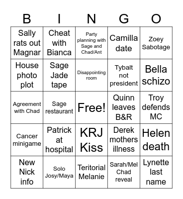 BADIK Bingo Card