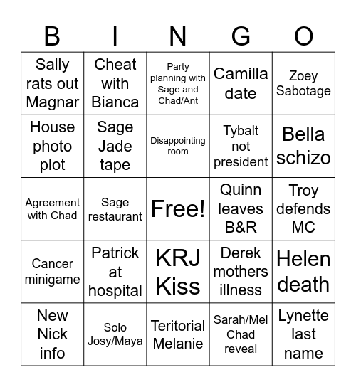 BADIK Bingo Card