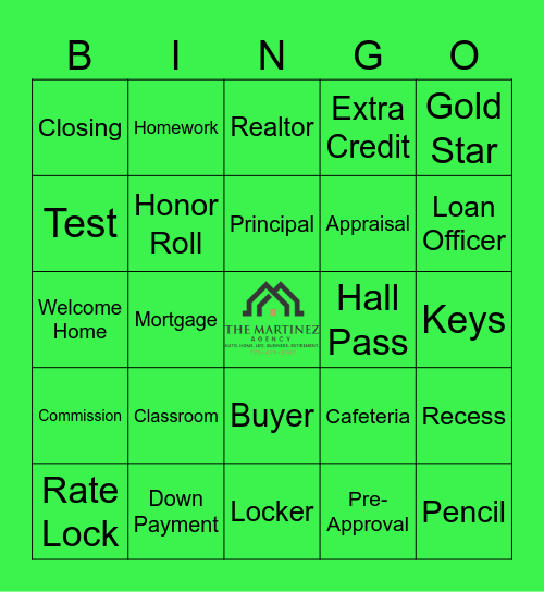 THE MARTINEZ AGENCY Bingo Card