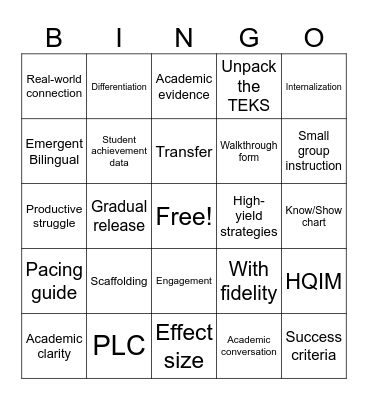 This is NOT Bingo - One Vision Bingo Card