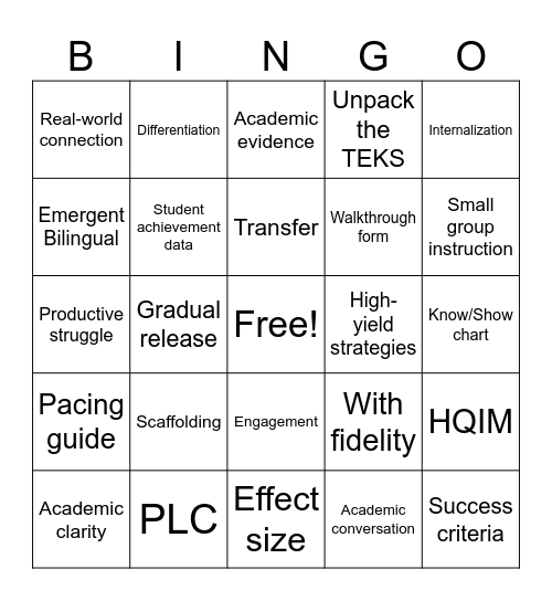 This is NOT Bingo - One Vision Bingo Card