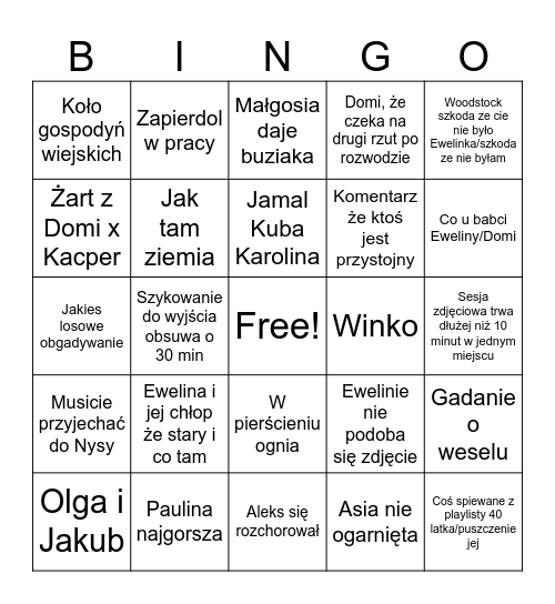 Baby bingo Card
