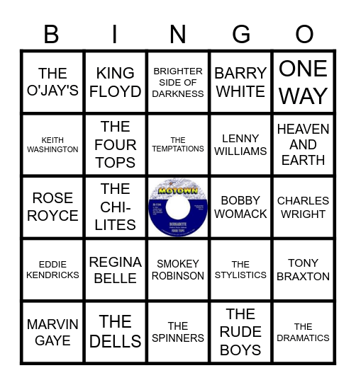 R & B MUSIC Bingo Card