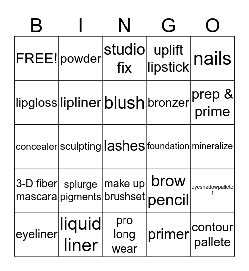 Younique Style  Bingo Card