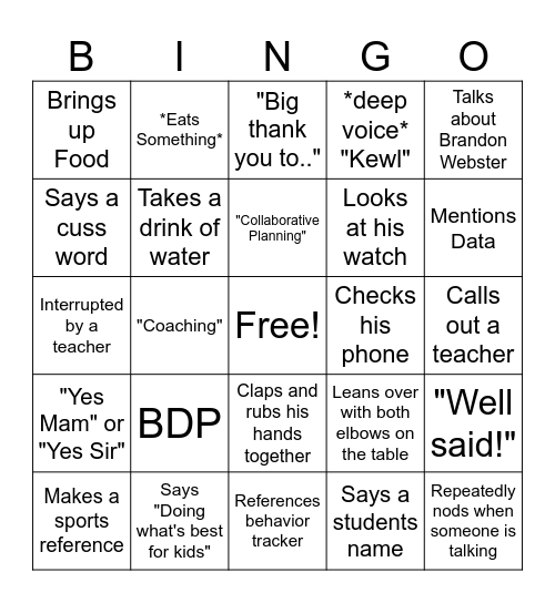 Keeping up with Kyle Bingo Card