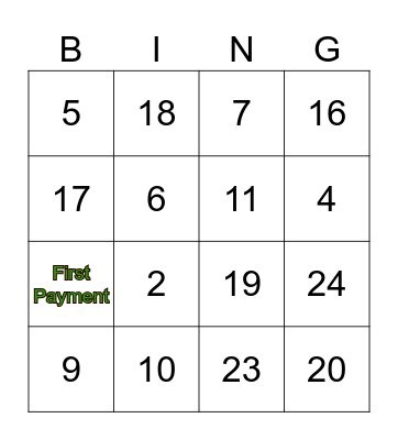 Westhill Bingo Card
