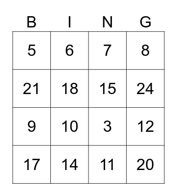 Westhill Bingo Card