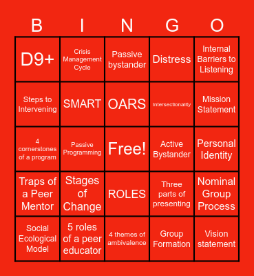 DragonSpire Refresher Bingo Card