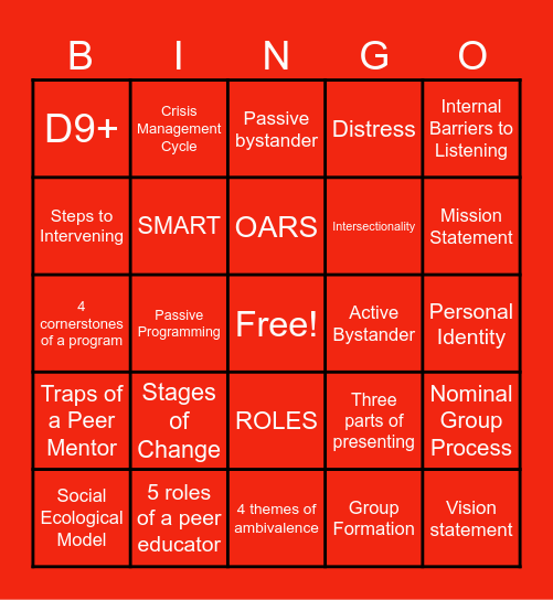DragonSpire Refresher Bingo Card
