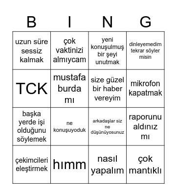 DEMANS Bingo Card