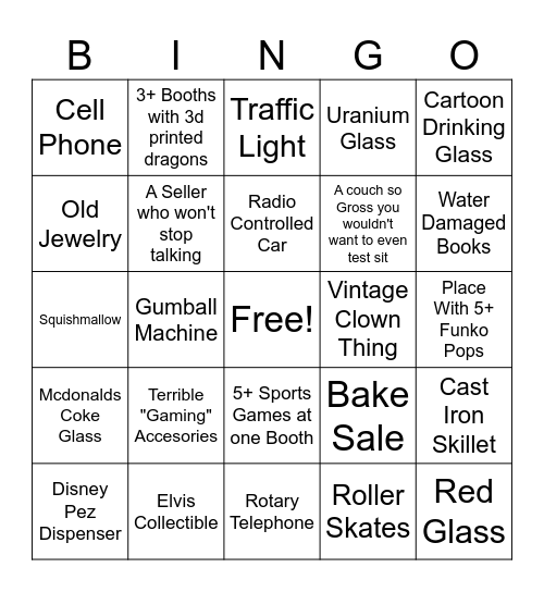 127 Bingo Card