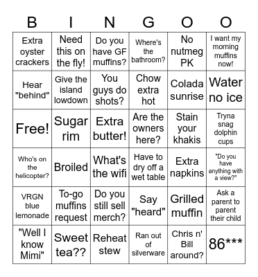 Dolphin Bingo Card