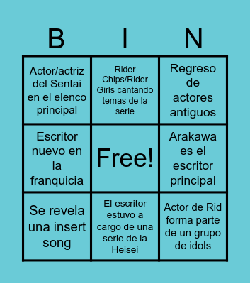 Conferencia de My-th Bingo Card