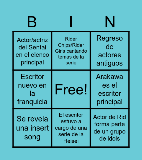 Conferencia de My-th Bingo Card