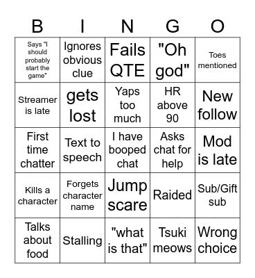 ScaredyChlo's Lost Hope Bingo (post in discord) Bingo Card