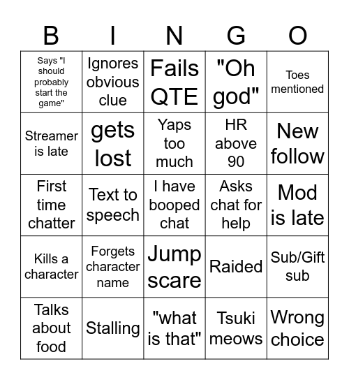 ScaredyChlo's Lost Hope Bingo (post in discord) Bingo Card