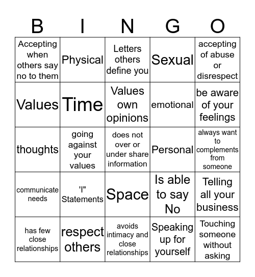 Bingo Card