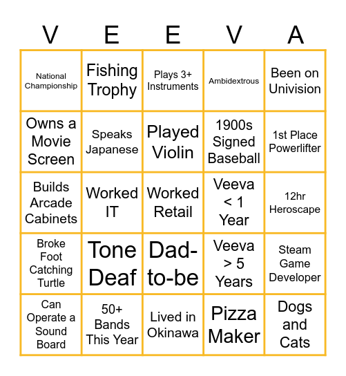 Migrations x Tooling Offsite Bingo Card
