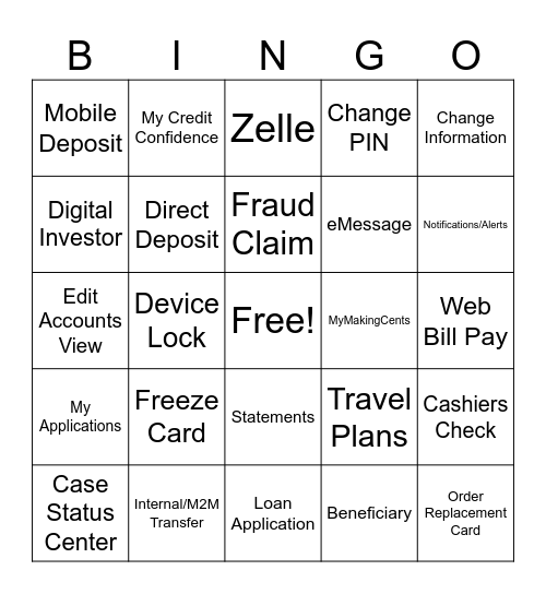Digital Bingo Card