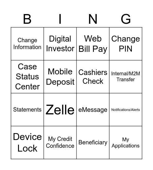 Digital Bingo Card