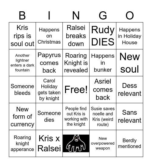 DELTARUNE CHAPTER 6 Bingo Card