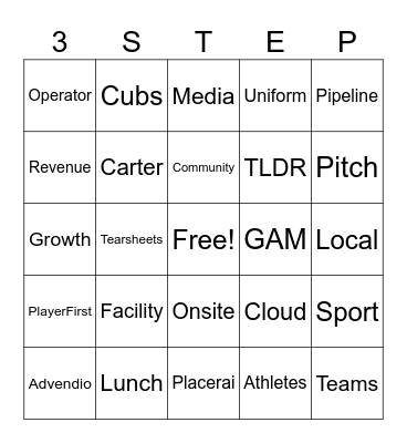 3STEP SPONSORSHIP MTG BINGO Card