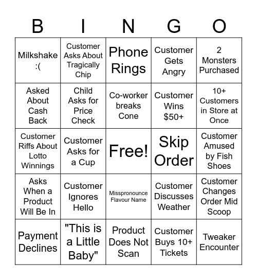 Enniskillen Bingo Card