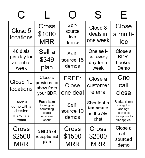 Shipday Bingo! Bingo Card