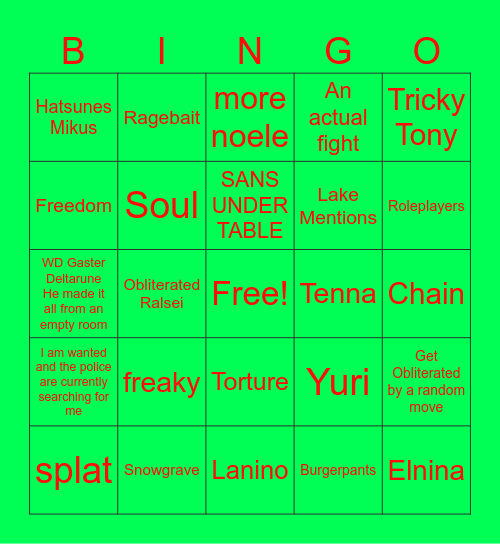 detarun conect Bingo Card
