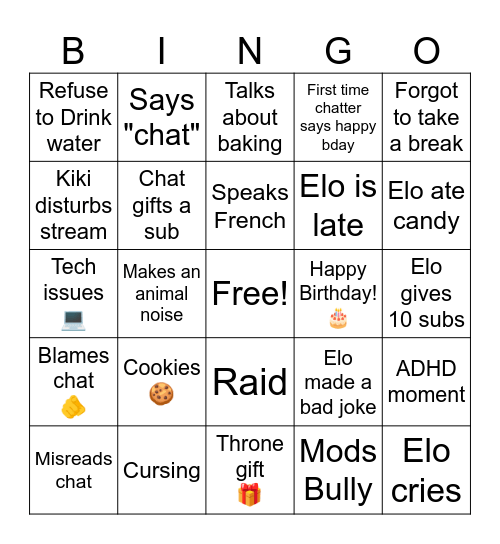 Birthday Bingo Card Bingo Card