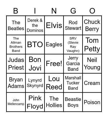 Old School in the Sand 2026 Bingo Card