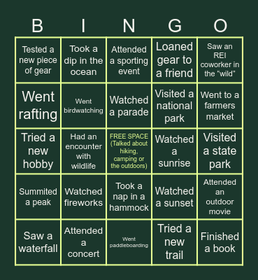 SUMMER MAXING Bingo Card