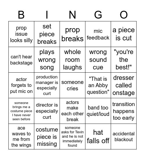 Tech bingo Card