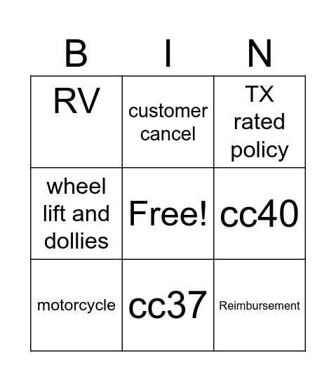 Mobiles Bingo Card