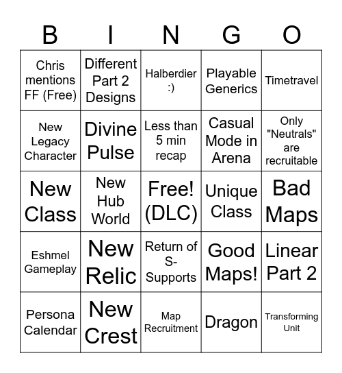 TITLE! WOW! Bingo Card