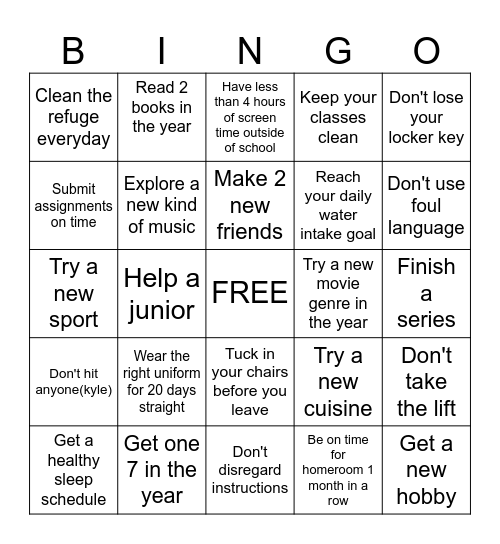 HRT 10.5 Bingo Card