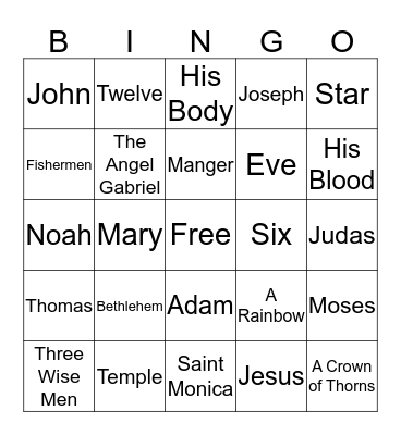 Faith First Bingo Card
