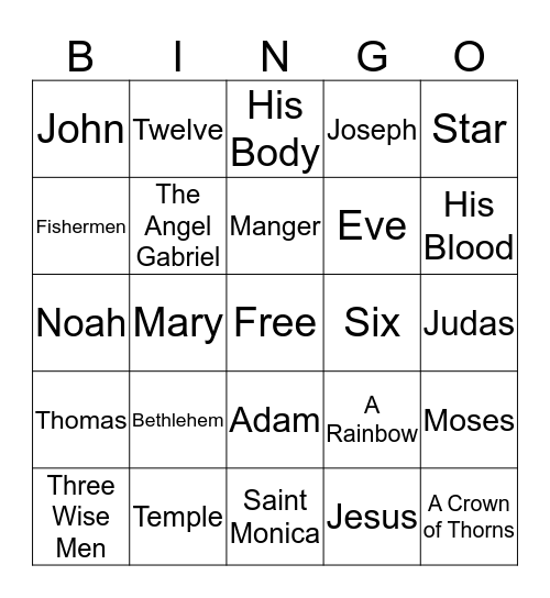 Faith First Bingo Card