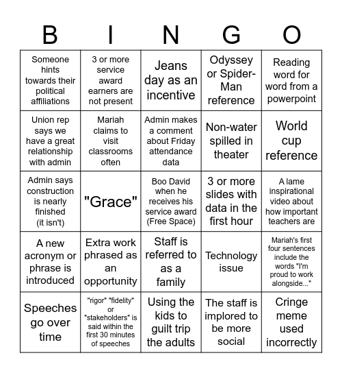 CCSD BACK 2 SKOOL Bingo Card