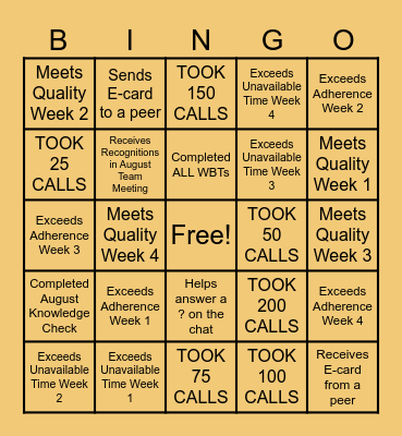 SUMMER CONTEST Bingo Card