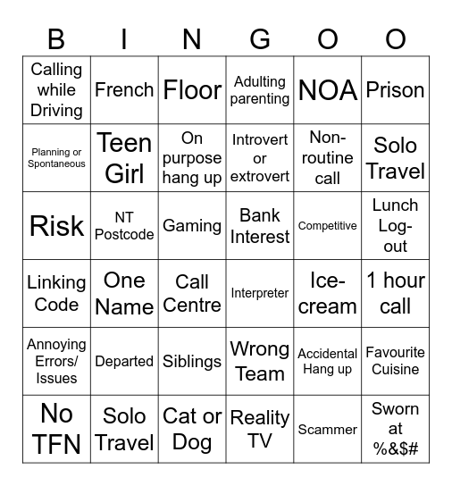 2026 Graduate & Evergreens BINGO Card