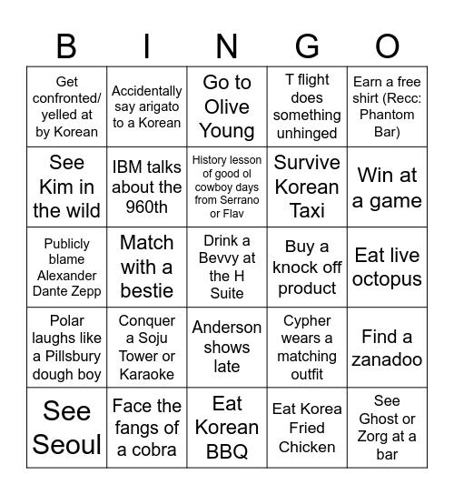 ROCO SoKo 2026 Bingo Card