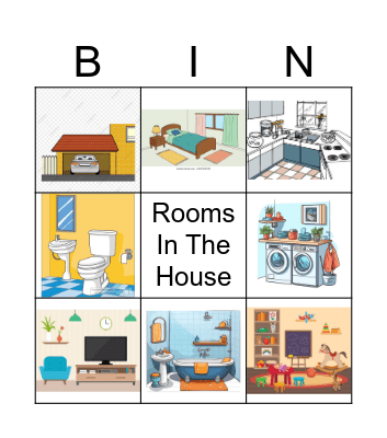 Rooms In The House Bingo Card
