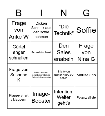 ADVISE BINGO Card