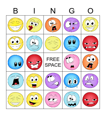 Emotions Bingo Card