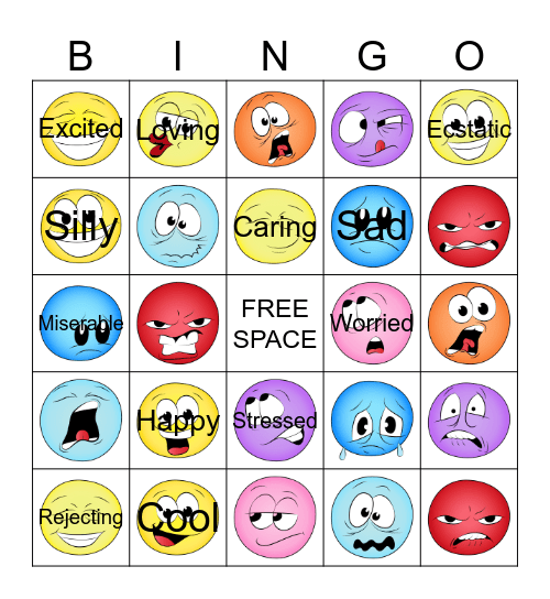 Emotions Bingo Card
