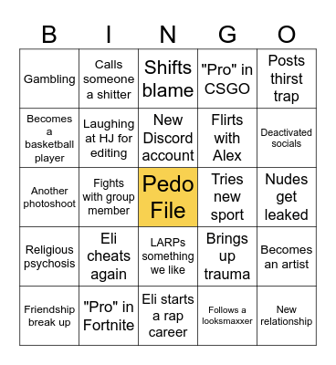 ELI BINGO Card