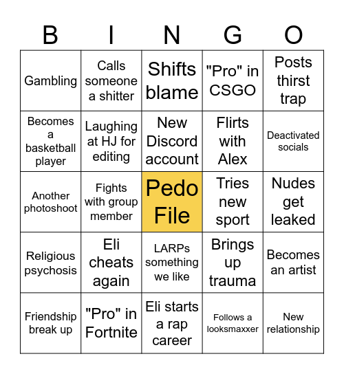ELI BINGO Card
