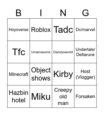 Ifhjrjfjejfjwkjfneicnakkf Bingo Card