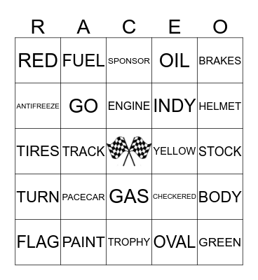 2017 JENSEN 500 Bingo Card